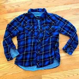 Rails button down flannel shirt